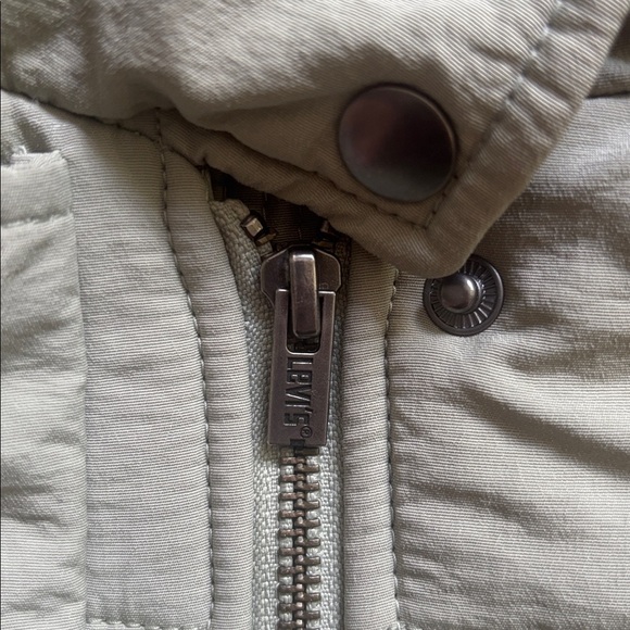 Levi’s | Light Green Long Puffer Hooded Jacket Size Small - Picture 6 of 15